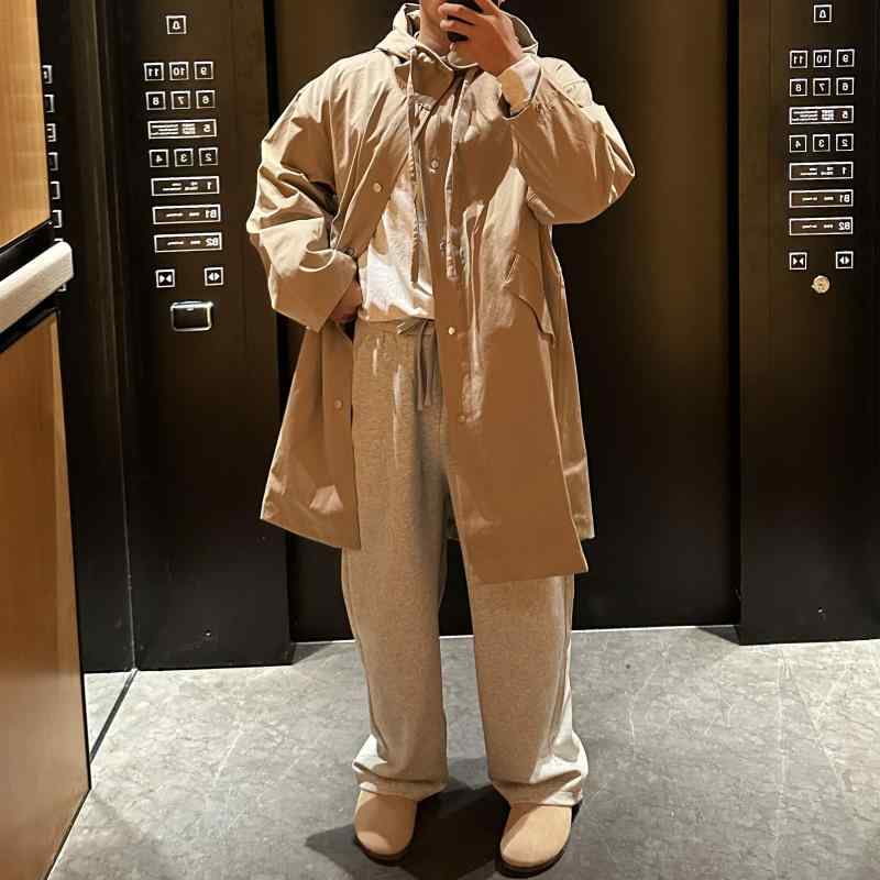 パーカコート フード付き ゆったり 中長丈 フィッシュテール 伸縮性 ワーク風 カジュアル アウター フィット 秋冬 普段使い｜リバーパディ 8,941円
