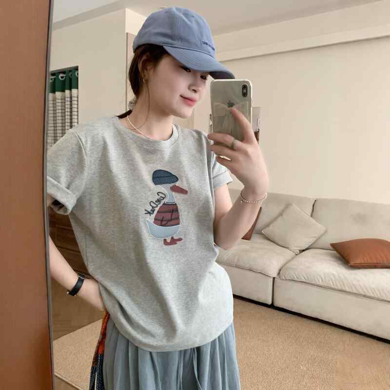 Tシャツ レディース 韓国風 シンプル 無地 半袖 夏用 ゆったり スリム 百搭 カジュアル トップス 普段使い コーディネートしやすい 軽量 吸湿速乾