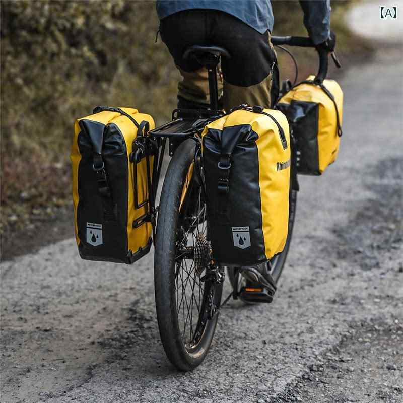 自転車バッグ 防水 サイクリング用 ラックバッグ 両側 大容量 長距離対応 アウトドア バックパック 耐久性 収納力