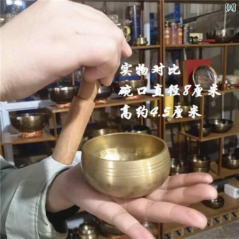 シンギングボウル ネパール製 銅製 瞑想用 ヨガ 静心 ヒーリング SPA音療法 リラクゼーション 仏教音 心身調整 チベット風 音浴 メディテーション ウェルネス
