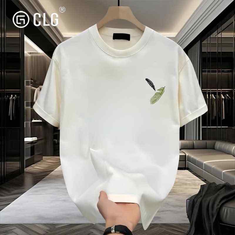 メンズ Tシャツ 夏用 薄手 コットン ゆったり カジュアル プリント柄 半袖 トップス 普段使い 軽量 吸湿性 伸縮性