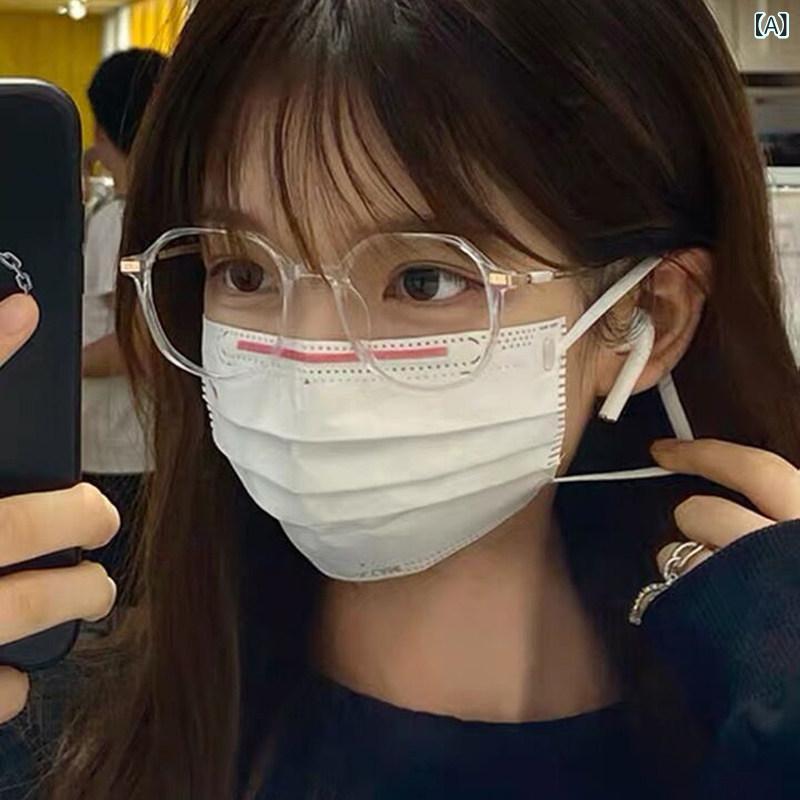 メガネ屋台骨 亭主もち用 軽さ 澄み切った屋台骨 近眼相応う ブルーライトカット 水晶体取り替えっこ能力のある 丸顔其れ相応 韓国  かっこ良い 素顔映え 心地好い表現スタイル 日常使い走り 流行り物箇条 眼鏡・サングラス-バッグ・小物・ブランド雑貨