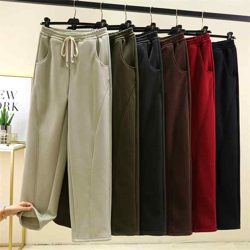 秋冬 ワイドパンツ 女性用 厚手 暖か コットン混 ゆったりシルエット 膝下丈 ストレッチ 吸湿速乾 日常使い ジムウェア 通勤 通学 黒 グレー ネイビー ベージュ 秋冬 コージー レイヤード 軽量 動きやすい フラット