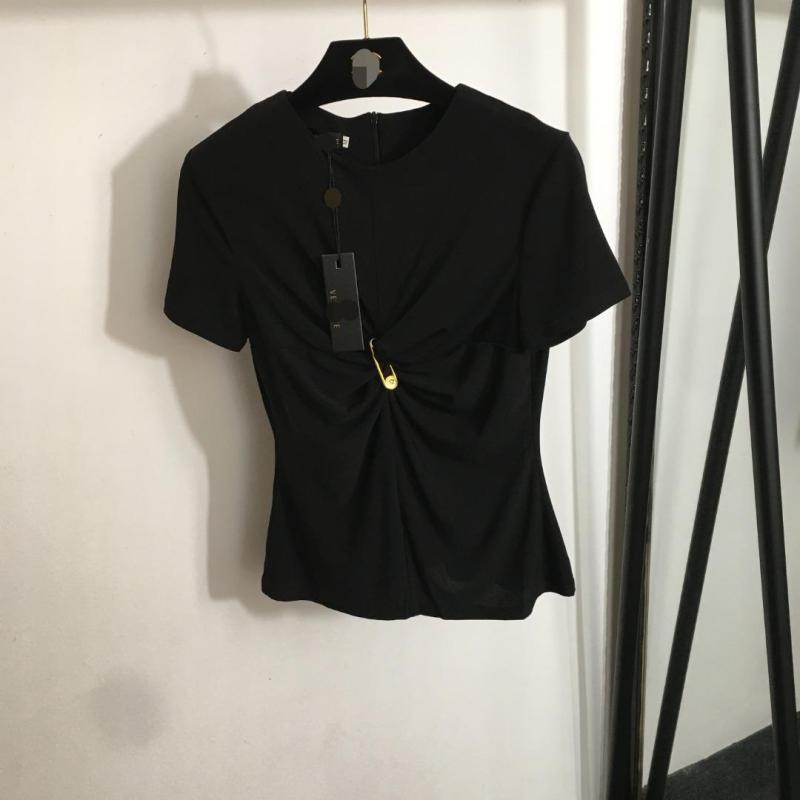 Tシャツ 女性用 短袖 トップス 修身 フィット 切り替え シワ加工 コットン 混紡 吸湿速乾 通勤 普段使い カジュアル スタイル ブラウス シャツ 春夏 軽量 伸縮性 柔らかい 素材 デイリー ウェア