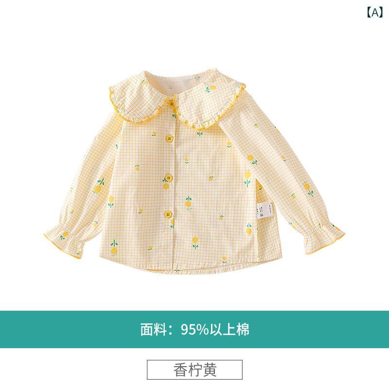 プルオーバー お嬢さん 綿 御花柄 薄っぺら トップス 歳月 秋 愛くるしい ちびっ子服 普段使い走り 口さかしい 伸縮性