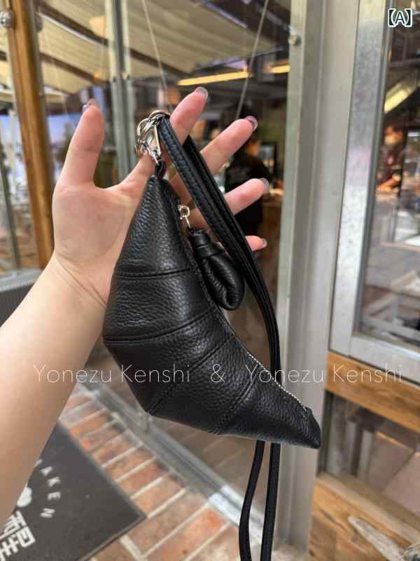レディース ミニ クロワッサン 型 ショルダーバッグ 小銭入れ 牛角 コンパクト 普段使い 軽量 かわいい 形状 斜め掛け ポーチ