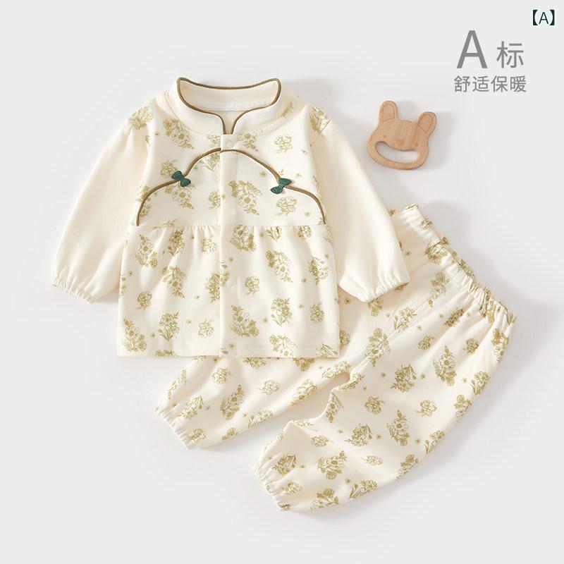 ベビー服 女の子 秋 セパレート トップス パンツ セット 肌着 早秋 1歳用 乳幼児 かわいい 柔らかい素材 日常使い