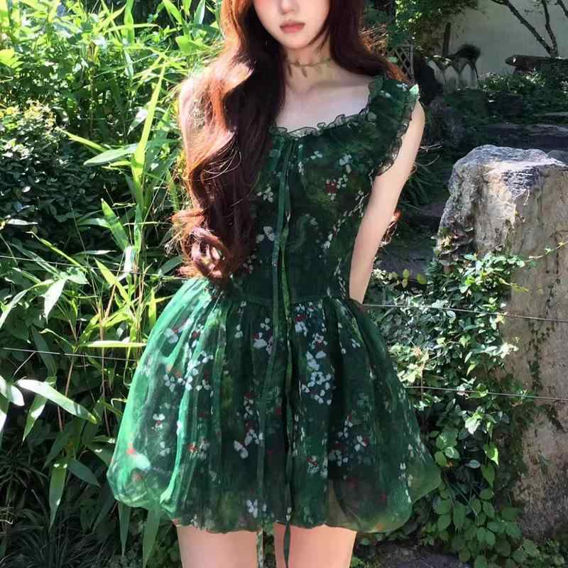 衣裳 レディース 返り咲き 森お嬢さん 小悪魔 お嬢さん 愛くるしい インキ緑であること シフォン フラウンス 泡泡 スコート 御召しもの 軽さ 通気性 太陽フレア 影ぼうし 春夏 普段使い