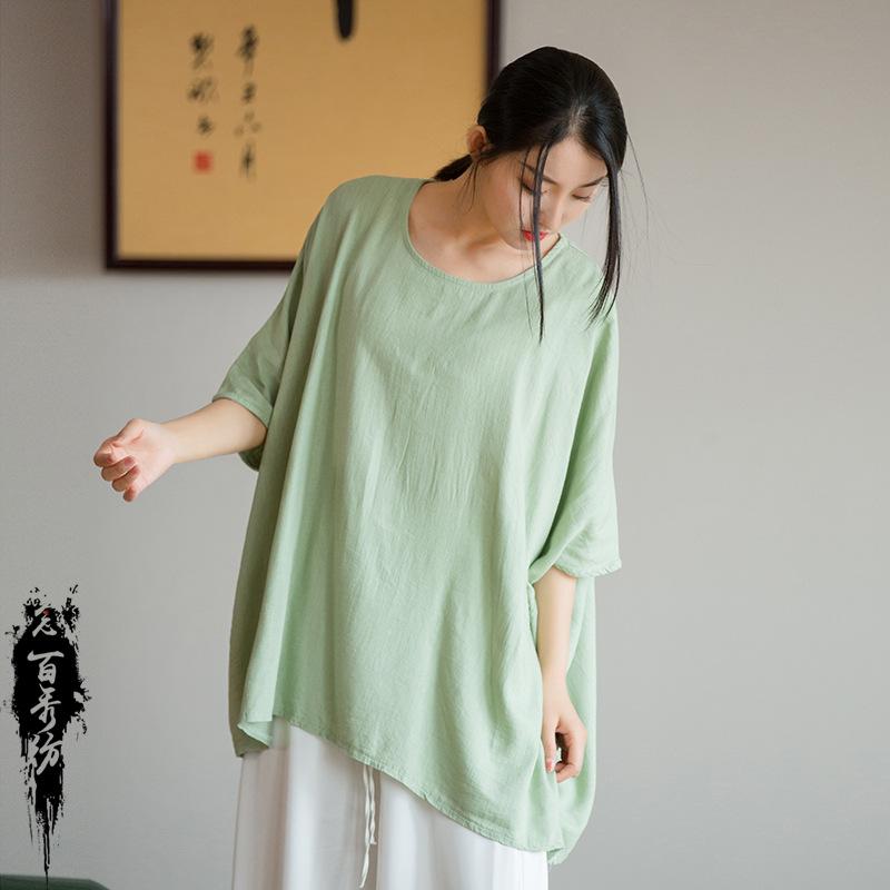 秋冬 女性用 防晒 Tシャツ 麻 再生繊維 軽量 薄手 ゆったり バットスリーブ ロングスリーブ トップス ゆったりシルエット 通勤 普段使い 吸湿速乾 接触冷感 ブラック グレー ベージュ カジュアルスタイル 秋冬 ウィンター ライトカラー