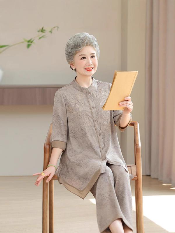 中老いらく 成人女性用 プルオーバー トップス 夏 春夏 中長丈 ゆったり 馬鹿でかい大きさ 軽さ 吸湿速乾 生まれ変わり衣料繊維 うつり変わり  普段使い走り トップ 上着 ゆったりトップス 通年