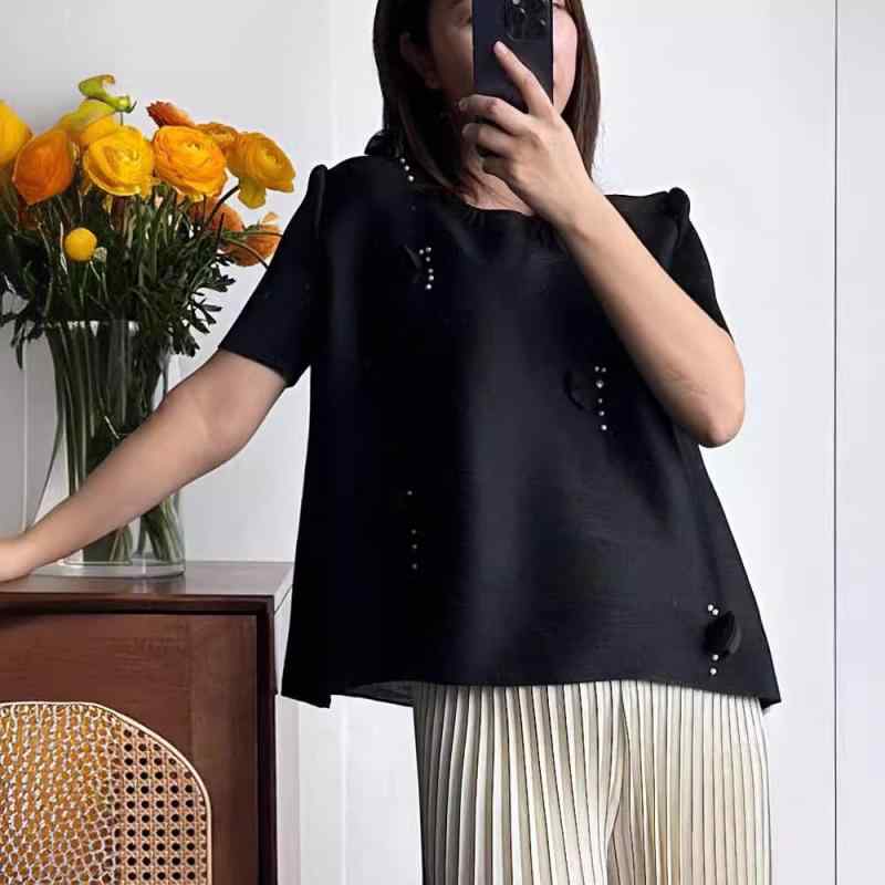 Tシャツ 女性用 夏 春夏 色 ゆったり シワ加工 短袖 トップス 吸湿速乾 接触冷感 綿素材 カジュアル 軽量 通勤 普段使い ブラック ピンク系 アイボリー