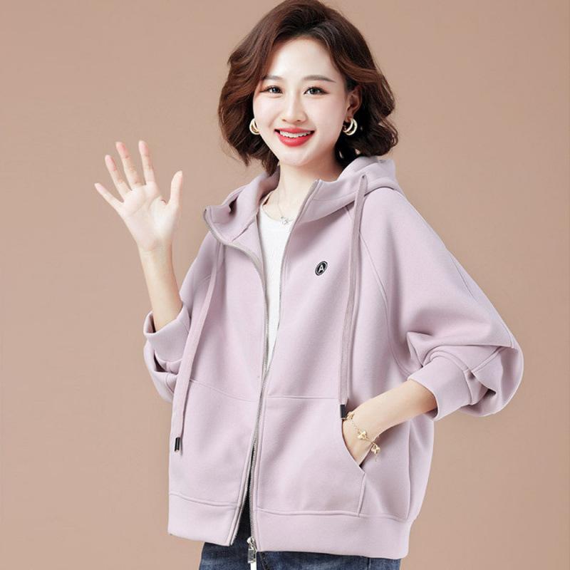 パーカー フーディ レディース 春夏 薄手 大きいサイズ ゆったり フィット カジュアル ファッション 開襟 トップス 長袖 コットン 混紡 吸湿速乾 軽量 伸縮性 通勤 普段使い アウトドア ブラック グレー ピンク系 アイボリー ベージュ