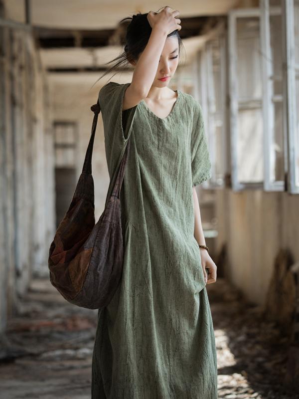 衣装 レディース 秋場 麻綿 薄っぺら タイダイ  中華 ロング御召しもの 居家 旅する 美術的 表現スタイル 成人女性用 トップス 軽さ 伸縮性 吸湿速乾 生まれ変わり衣料繊維 ご機嫌酉の方角 ビッグ影ぼうし V素っ首 黒いこと サクラ色系 象牙色 秋冬 通い用
