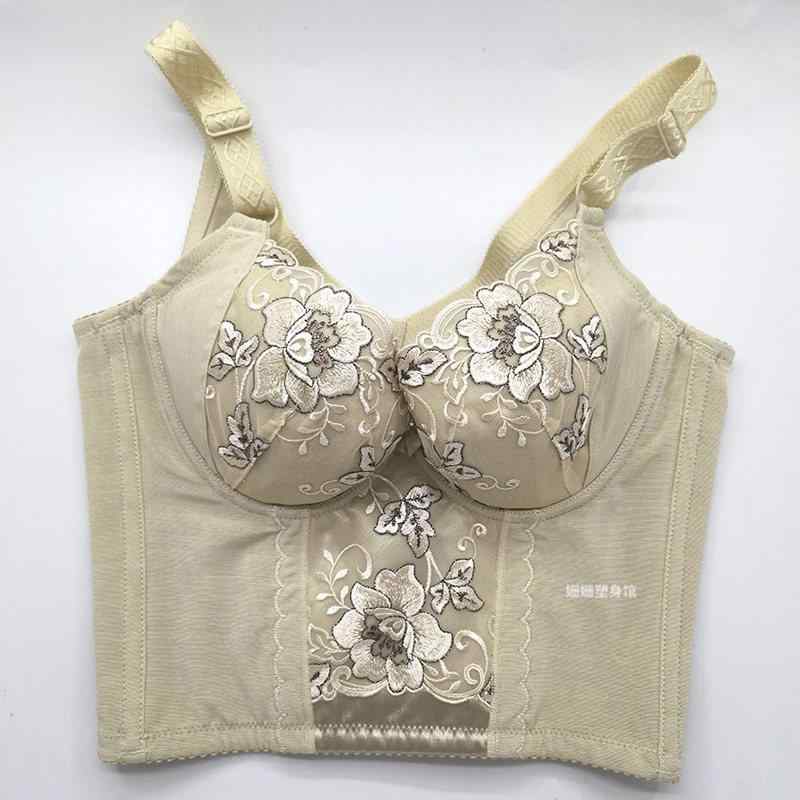レディース ブラジャー 寄せ上げ 調整型 副乳収め ロング丈 薄杯 ボディシェイパー 美体インナー 補正下着 伸縮性 軽量 快適フィット