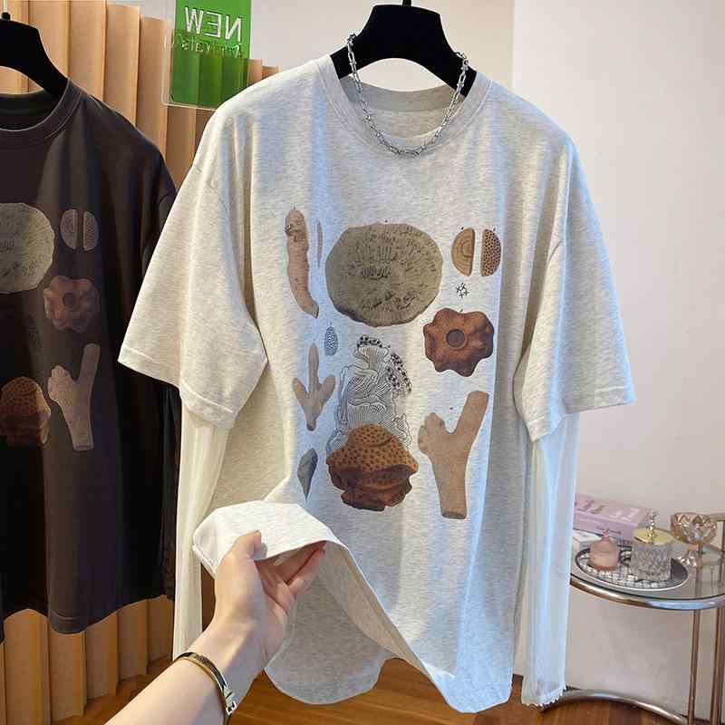 レディース 短袖 トップス 御前上等感 まがい物 背広 ゆったり メッシュ 袖 UV撥ねのける 下着類プルオーバー 夏用 防紫外線 軽さ 吸湿速乾 通い 普段使い