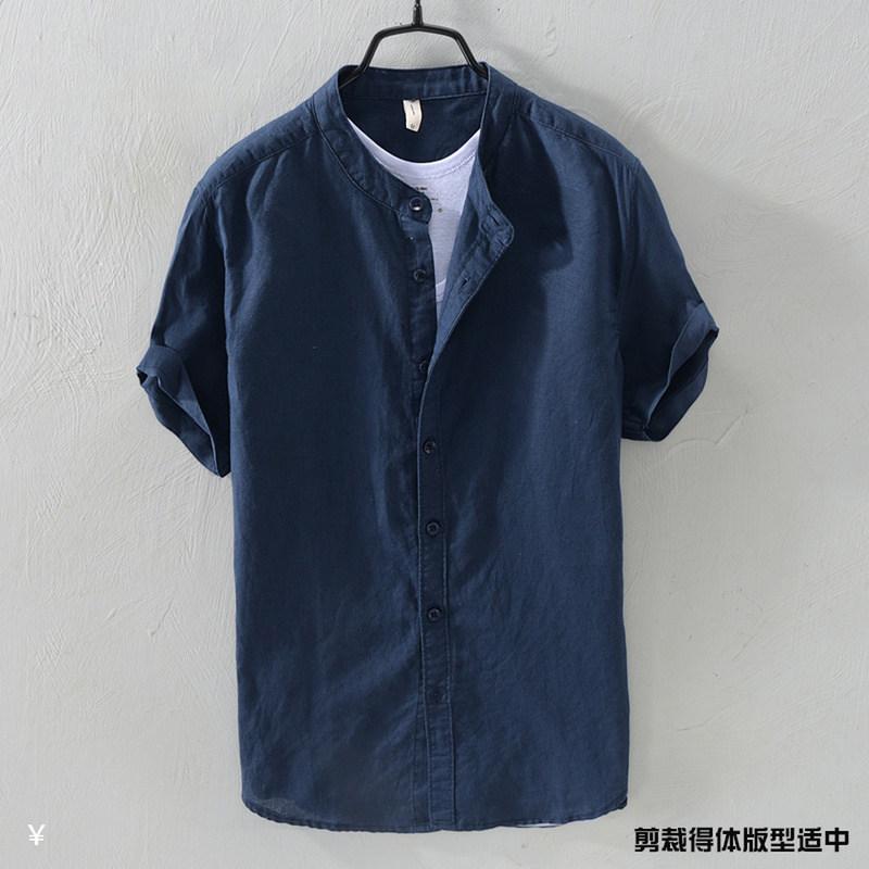 メンズ プルオーバー 短袖 レトロ 綿麻 夏用 日系 ルーズフィット 大きめ大きさ 薄っぺら 照明ランプ色合い 無地 心地よい トップス 普段使い走り 軽さ 吸湿速乾