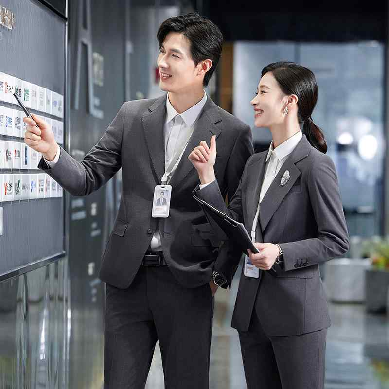 正装 西服 セット メンズ レディース 男性用 女性用 通勤 ビジネス フォーマル 教師 銀行員 スーツ ジャケット パンツ セット 綿混 ポリエステル 無地 ブラック ネイビー グレー 秋冬 春夏 軽量 通年使用|リバーパディ