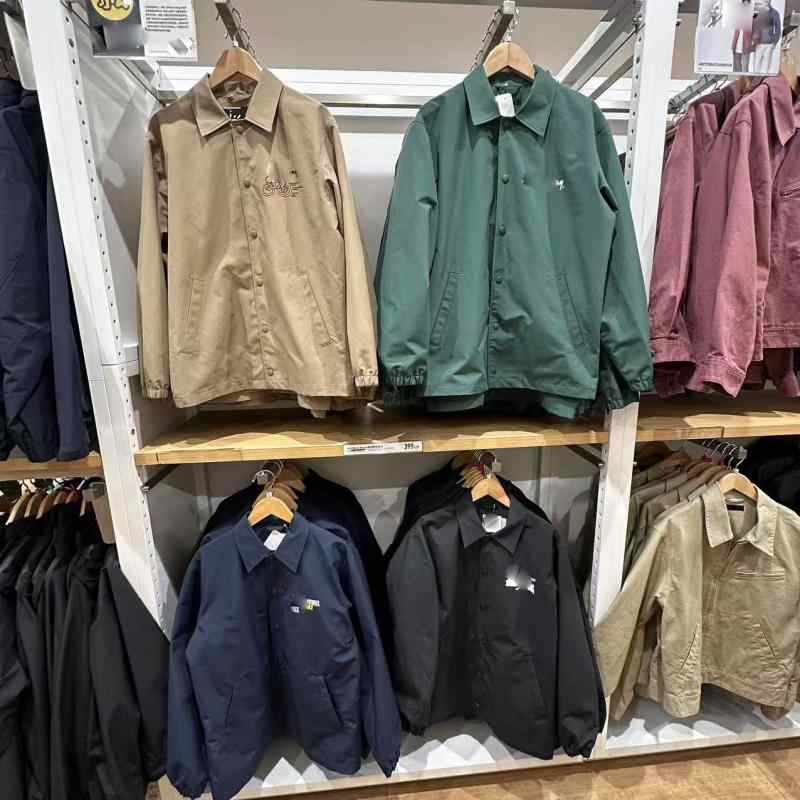ジャケット メンズ レディース カップル ユニセックス コーチジャケット プリント 長袖 ワイド フィット コットン 混紡 軽量 通勤 通学 普段使い 秋冬 ストリートファッション ユニセックス スタイル
