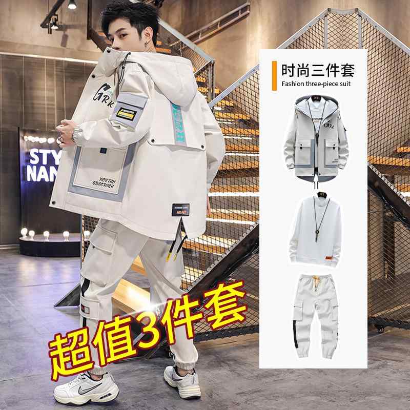 メンズ ワークジャケット セット 秋冬 カーゴパンツ 組み合わせ クールスタイル 厚手 フリース 暖か カジュアル トップス ボトムス 普段使い 軽量 ストレッチ素材
