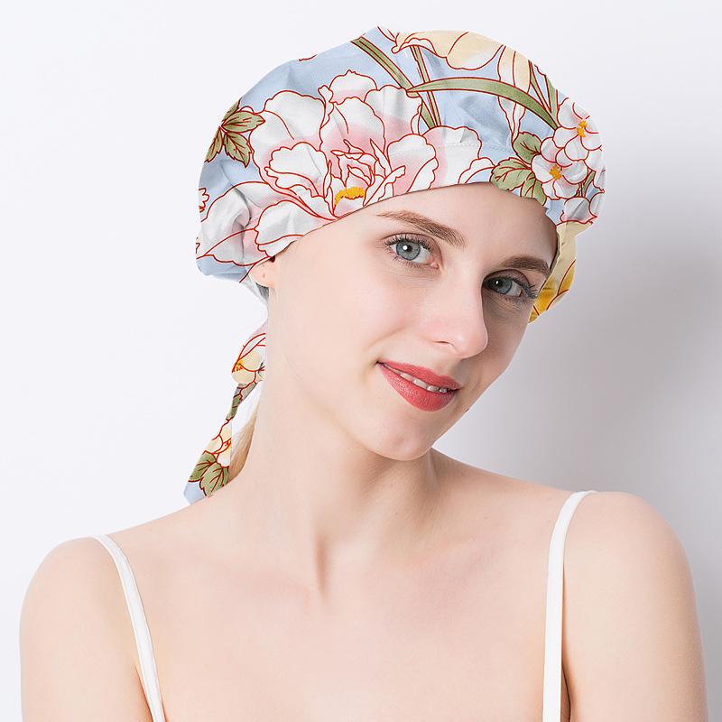 シルク キャップ 帽子 女性用 真? 睡眠帽 ヘッドスカーフ 軽量 柔らかい 無痕 ヘアケア 楽ちん 寝帽 ヘッドバンド ナイトキャップ コットン混 伸縮性 通年使用 室内用 ピンク系 ブラック ホワイト ベージュ