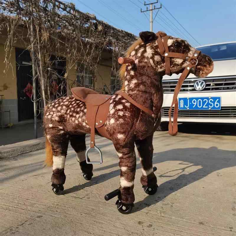 子供用 乗用木馬 玩具 大型 揺れ馬 室内遊び 安全耐久 木製風 かわいい｜リバーパディ