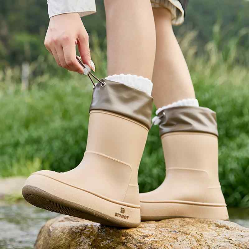 レディース 雨靴 秋 防水 防滑 スタイリッシュ 日系 ファッション 女性用 ゴム素材 軽量 通勤 普段使い