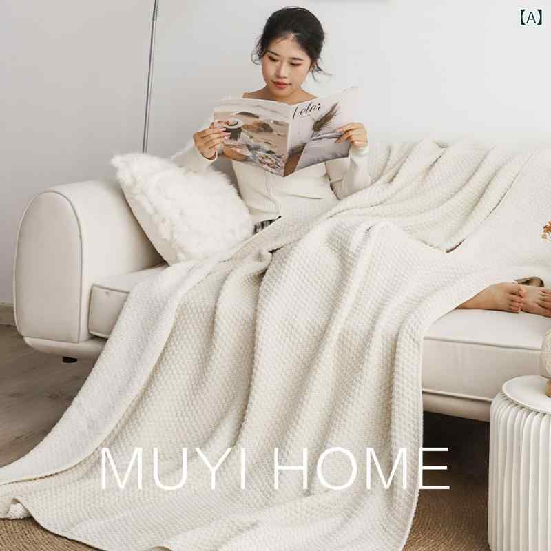 毛布 レトロ 大型タッセル フランネル 厚手 ベッドエンド ソファカバー オフィス昼寝用 暖か 室内 フリース素材 柔らか 日常使い｜リバーパディ