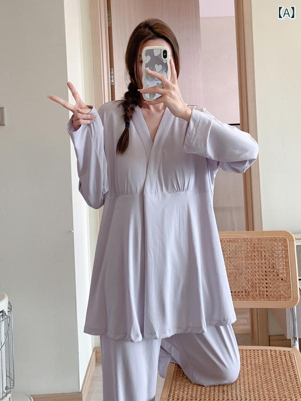 産後パジャマ 妊婦用 綿 含ませる相応う 歳月 養護ホーム御召しもの 胸パッド付き添い人 大きめ 大きさ 綿織物原料品 ゆったり影ぼうし 好いたらしい着心地