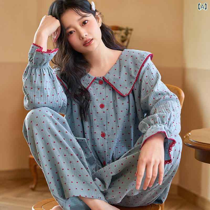 産後服 亭主もち用 綿100% ガーゼ原料品 含ませるパジャマ 春夏 薄っぺら お座敷着 通気性 吸湿性 軽さ 妊婦相応う 寝巻き 住み処表現スタイル
