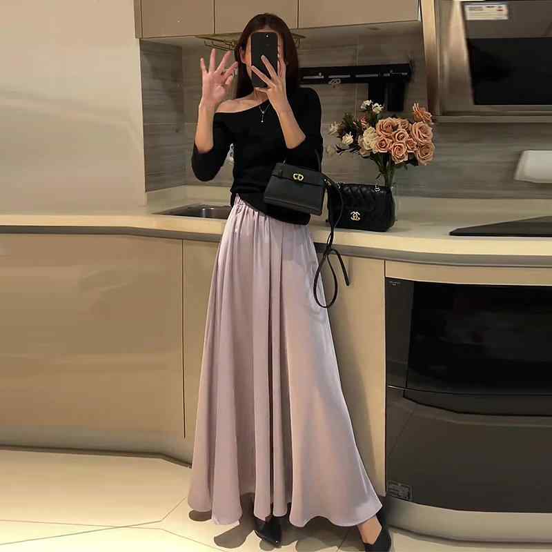 スコート レディース 夏用 御前上等感 アセテート繻子 A伝達ルート 真っただ中丈 太陽フレア 光輝 口さかしい 特殊 普段使い走り シル仄めかし 膝下丈 男女兼用雨傘-傘-バッグ・小物・ブランド雑貨