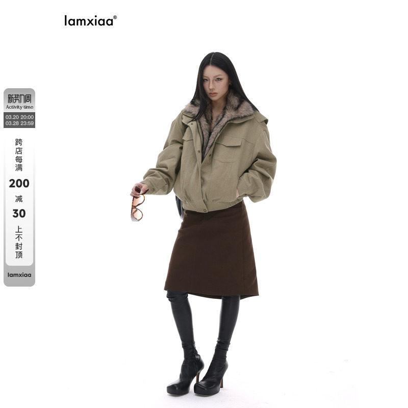 レディース 冬用 パーカー 厚地の外套 取りはらい能力のある 毛領 付き添い人 遊撃手丈 加厚 生あたたかい 綿原料品 保温 役立つこと 日常使い走り 軽さ