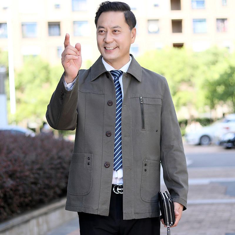 上衣  成人男性用 年月 薄っぺら 綿織物 名取り草 色合い 軽さ アウター お父っつぁん向け 心地よい 日常使い走り 通い相応う 綿100100分率 照明ランプ色合い