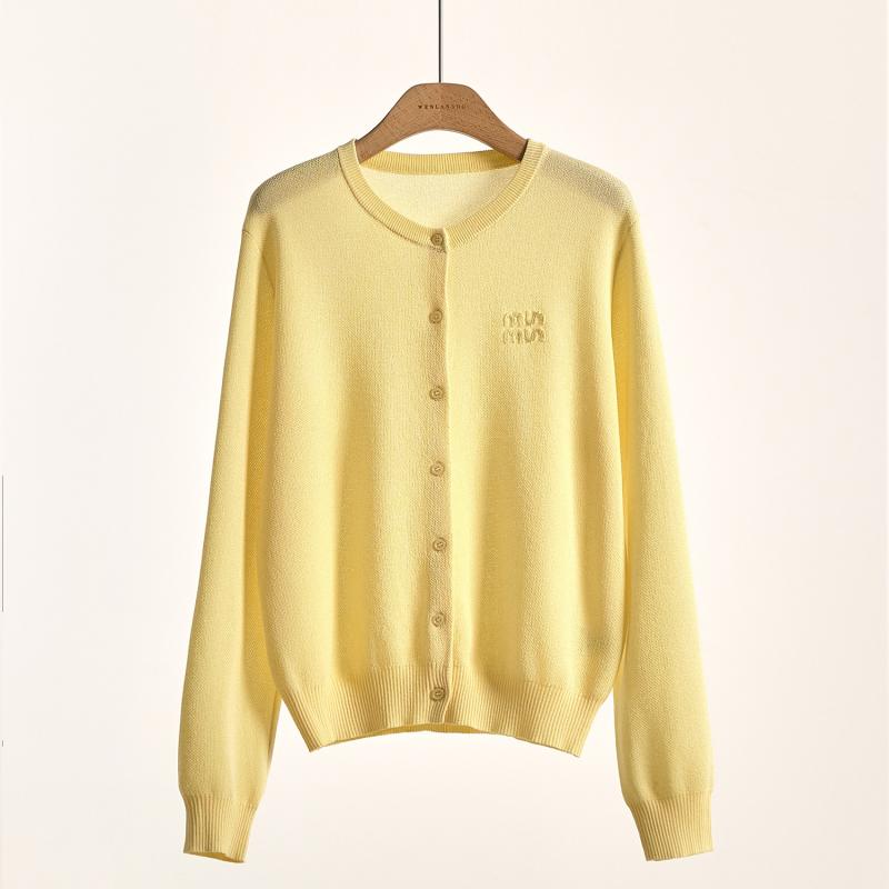 レディース 春夏 ニットカーディガン ミニマル ベーシックソリッドカラー ストレートショルダー クルーネック トップス 日常使い 快適 伸縮性 軽量