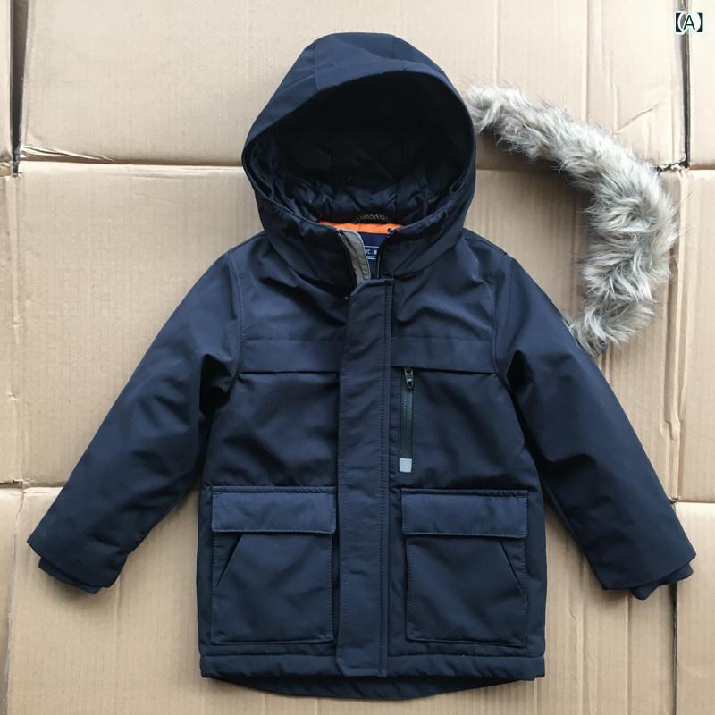 お坊っちゃん 冬用 パーカコート 綿原料品 中長丈 雨合羽産業 生あたたかい フリースライナー アウトドア 普段使い走り 伸縮性 軽さ 大きめ大いさ