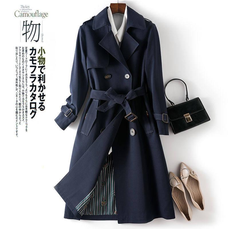 トレンチコート レディース ロング丈 歳月 御前上等感 ブリティッシュスタイル 雅びやか 朦々たる 優しいこと 今めかしい 厚地の外套 気流校正刷り 羊毛混 膝下丈 三尺帯付き添い人 秋冬相応う