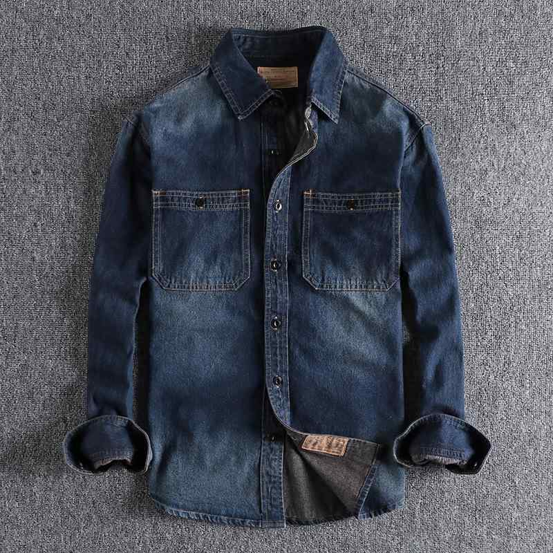メンズ 心地好い ジーンズ ティーシャツ トップス 秋冬 工装  産業 綿 原料品 ゆったり 相応う 普段使い走り 軽さ 吸湿速乾 黒いこと 薄墨色 青碧