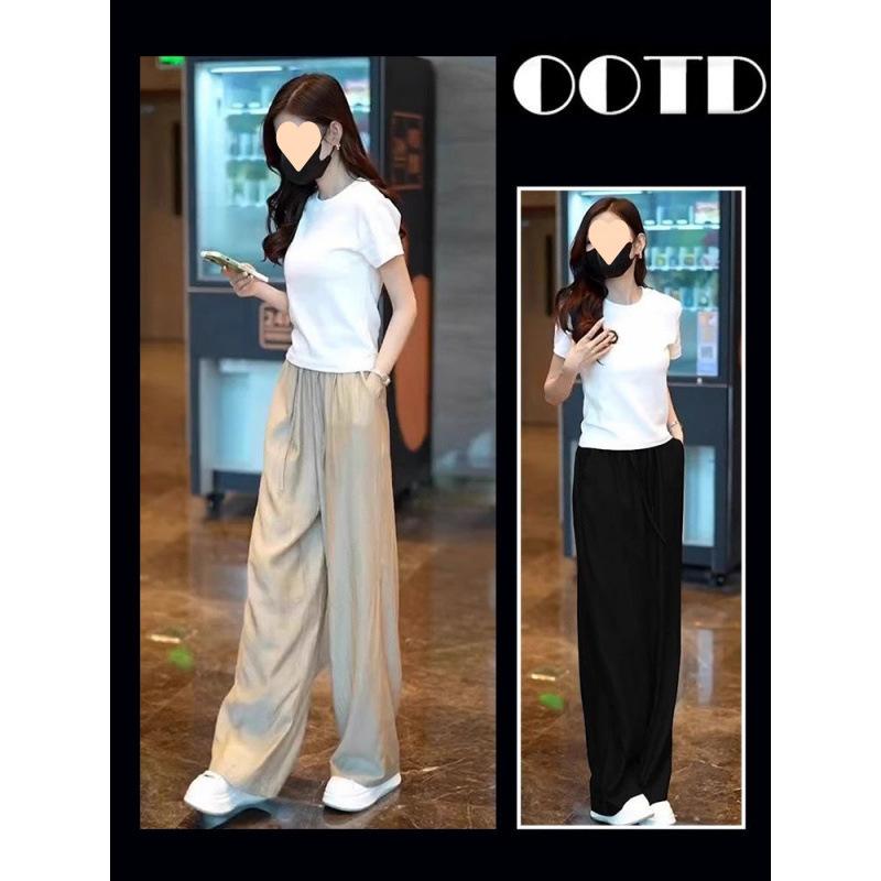 レディース トップス ワイドパンツ セット 春夏 スポーツウェア カジュアル 吸湿速乾 軽量 伸縮性 ゆったりシルエット コットン混 ベーシックカラー 通勤 普段使い アウトドア