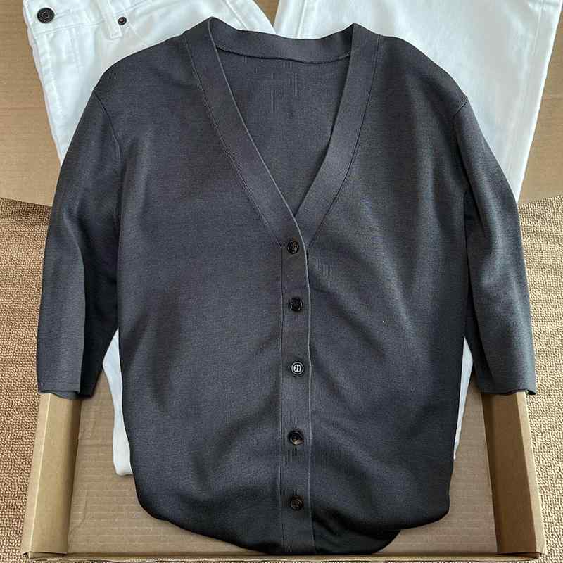 レディース ジレー Vのど首 編み物   原料品 か細い填まる 雅びやか  春 薄っぺら パステル色の 触れ合う 軽さ 普段使い走り トップス 伸縮性 吸湿速乾