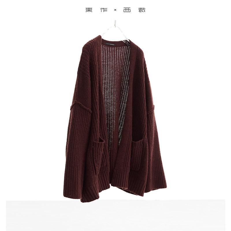 レディース 春 赤 ゆったり 編み物 ジレー スウェーター トップス アウター 普段使い走り 軽さ 伸縮性