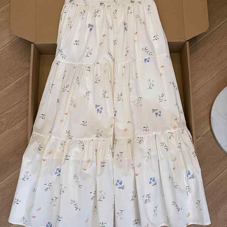 スコート レディース 綿原料品 夏 小花柄 中長丈 心地好い ルーラル地域風 自然的 好いたらしい 口さかしい 普段使い走り 座標し分かりやすい 太陽面爆発影ぼうし