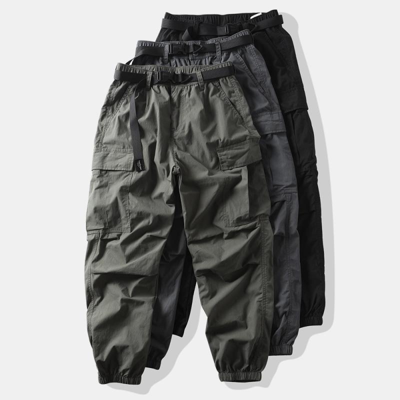 カーゴパンツ メンズ 夏用 薄っぺら 速乾 ゆったり ワイドレッグ 多隠し 足関節絞り 日系 レトロ 表現スタイル 休? アウトドア 普段使い