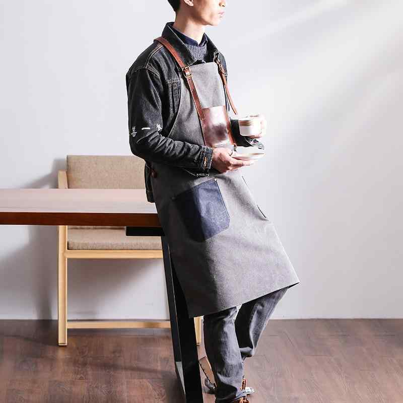 前掛け 進め方用 レトロ ビンテージ 牛皮 帆布 手芸 手工芸品 細工人 喫茶店 珈琲 販売店 パン屋 原材料 制服 芸術 表現スタイル 耐久性