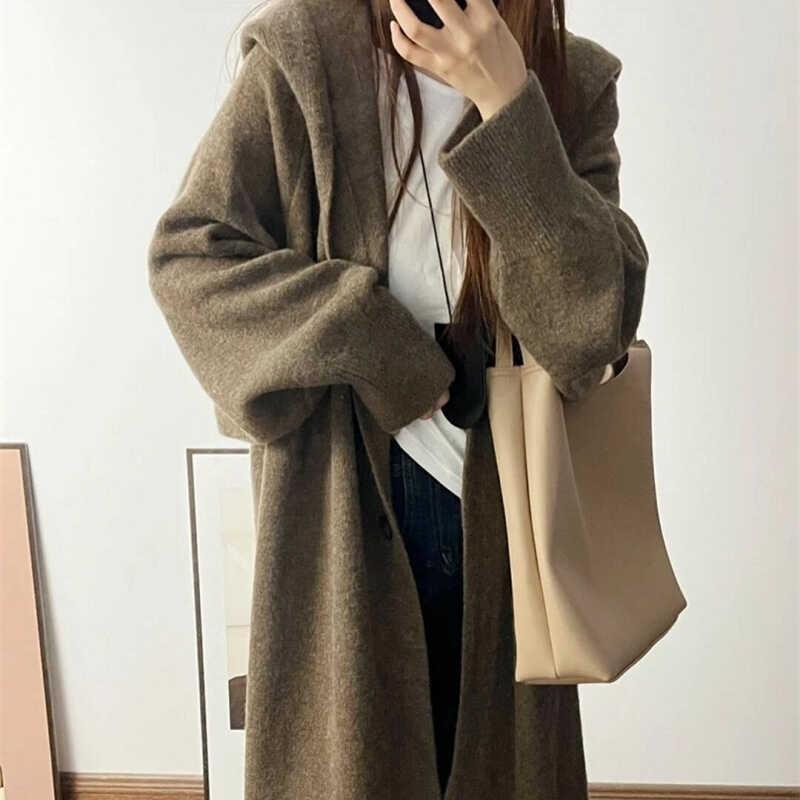 編み物 スウェーター ロングジレー メンズ お上さん用 ゆったり ユニ一発やる 朦々たる 厚地の外套 長袖 ゆったり影ぼうし 生あたたかい原料品 秋冬 綿織物混 ゆったり填まる 暖房装置不必要 花の冠yd 表現スタイル うす暗い色合い 厚地の外套大きさ 防寒 ニットアウター