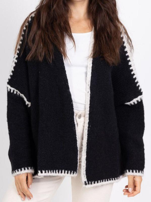 秋冬 ニット カーディガン ニットトップス セーター 女性用 ゆったり ビッグサイズ ニット 外套 暖か 厚手 コットン混 ロング丈 ゆったりシルエット 秋冬 ニットウェア セーター トップス ゆったり ビッグシルエット 暖かみ コットン 混紡 ロングカ