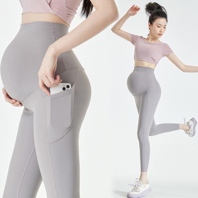 マタニティパンツ 春秋 薄型 レギンス ワイドレッグ ポケット付き ヨガ対応 普段使い 伸縮性 軽量 快適 妊婦用 ベースレイヤー 5,536円