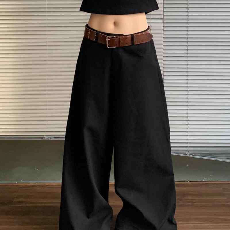 レディース ワイドパンツ ブラック ゆったり フィット シルエット スタイルアップ ドレープ感 落ち感 ロング丈 カジュアル 普段使い 通勤対応 ストレッチ素材 快適 着回し