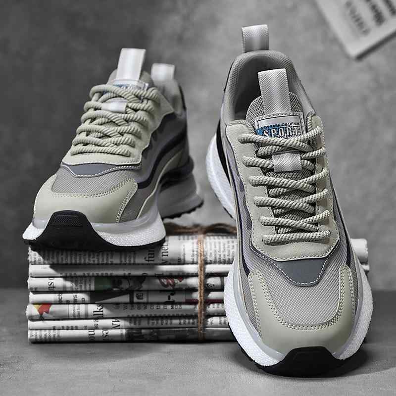 メンズ スニーカー 春夏 通気性メッシュ 薄型 衝撃吸収 クッション ランニングシューズ 厚底 カジュアル ダディシューズ 高級感 ストリートファッション 軽量 日常使い