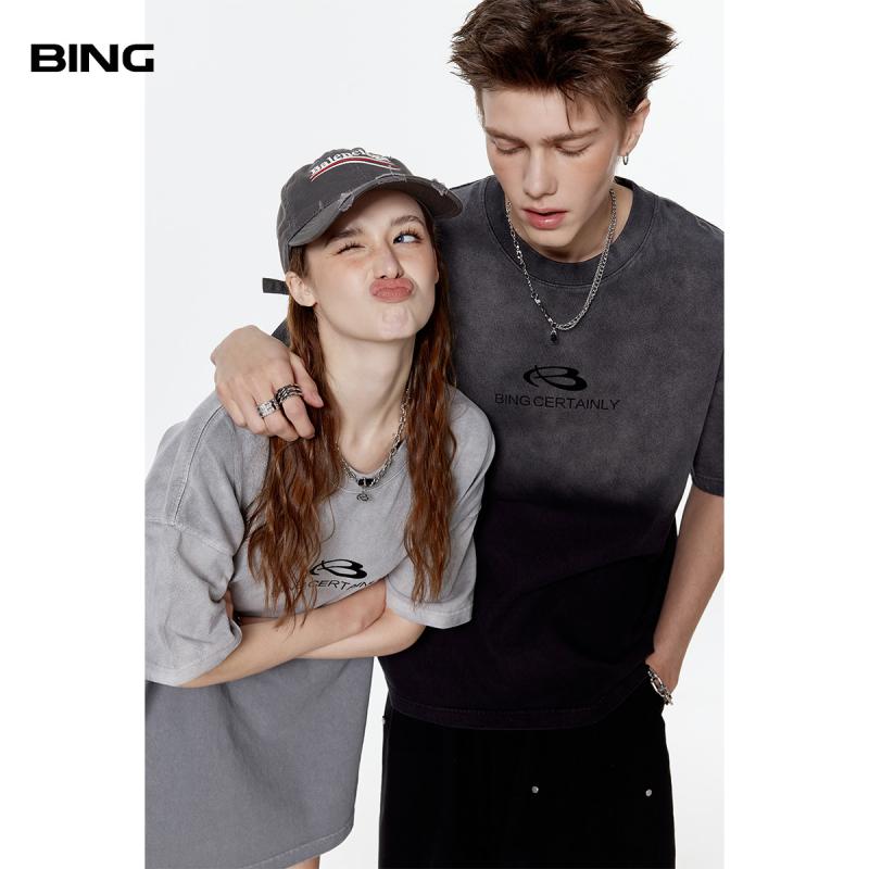 夏 メンズ レディース Tシャツ トップス レトロ アメリカン ゆったり 半袖 ベーシック カップル お揃い カジュアル コーディネート ウォッシュド加工 フィット 日常使い