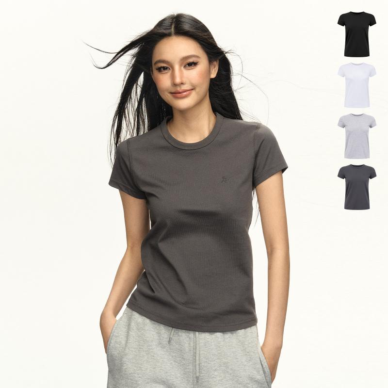 レディース Tシャツ 夏用 接触冷感 UVカット レトロ アメリカンスタイル 正肩 ショートスリーブ トップス 軽量 吸湿速乾 カジュアル 日常使い