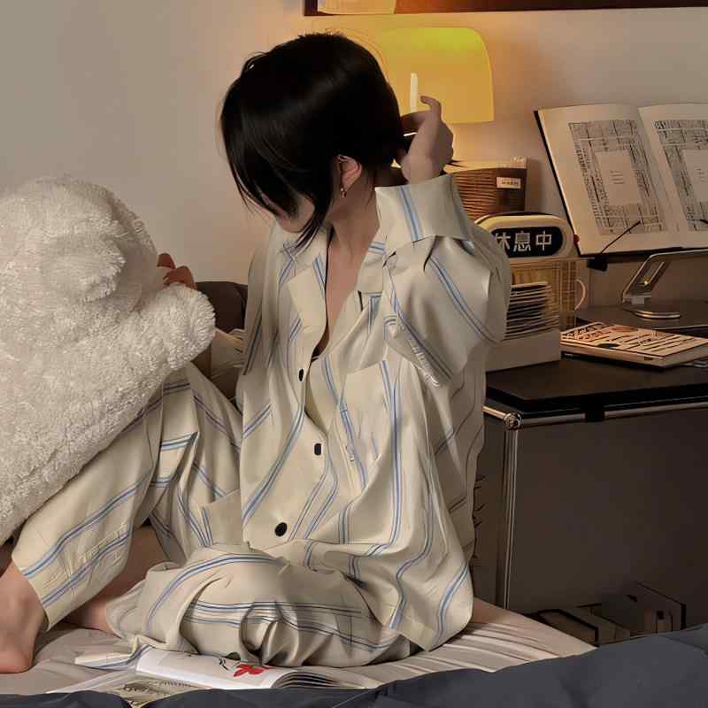 ルーム パジャマ カップル 薄手 春秋 コットン セット 外出 対応 軽量 快適 ユニセックス リラックス ウェア 吸湿 速乾 ソフト 素材 ホーム